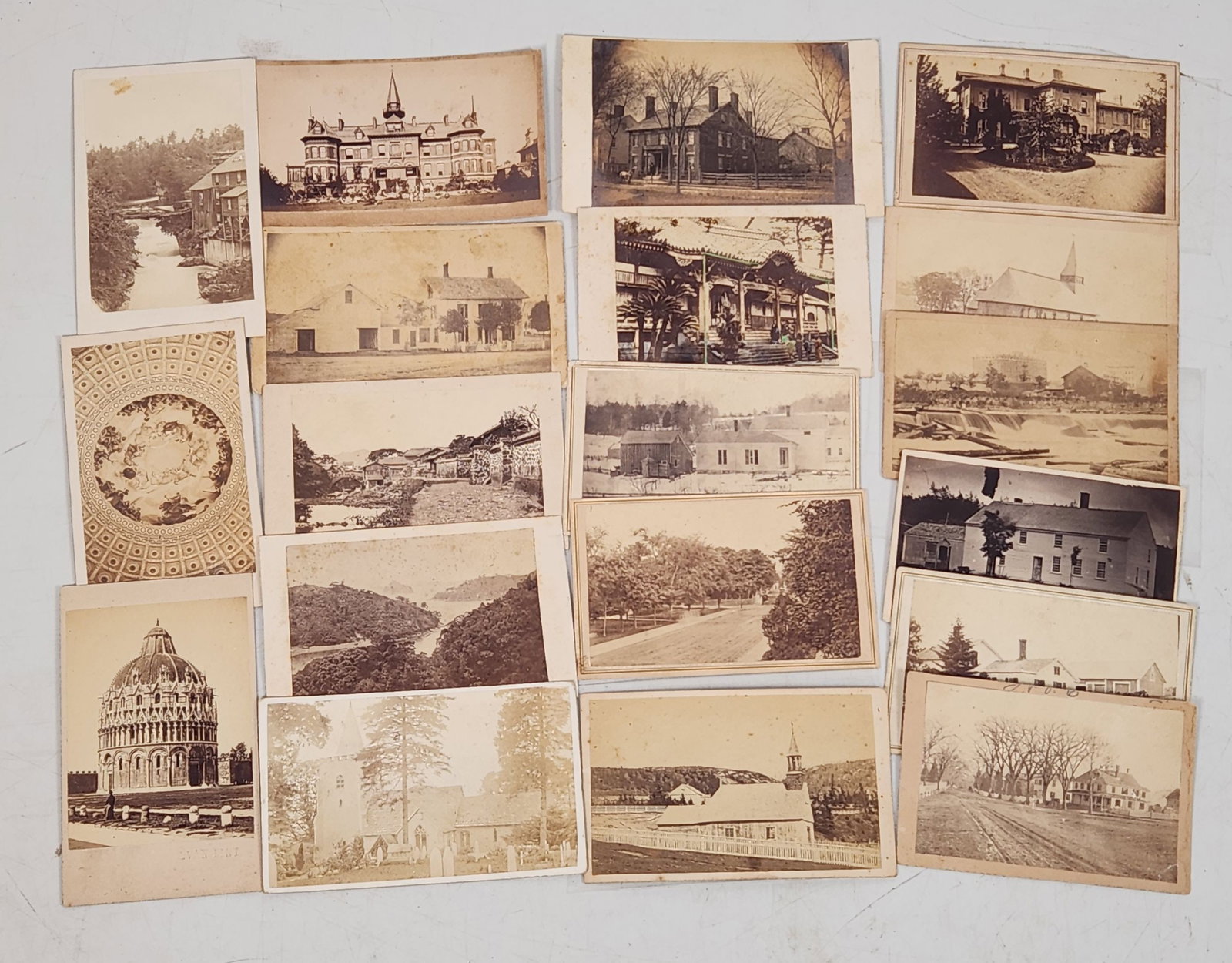 Lot of 21 Locations Outdoor Buildings and Landscapes Cdv Photos (1 of 10)