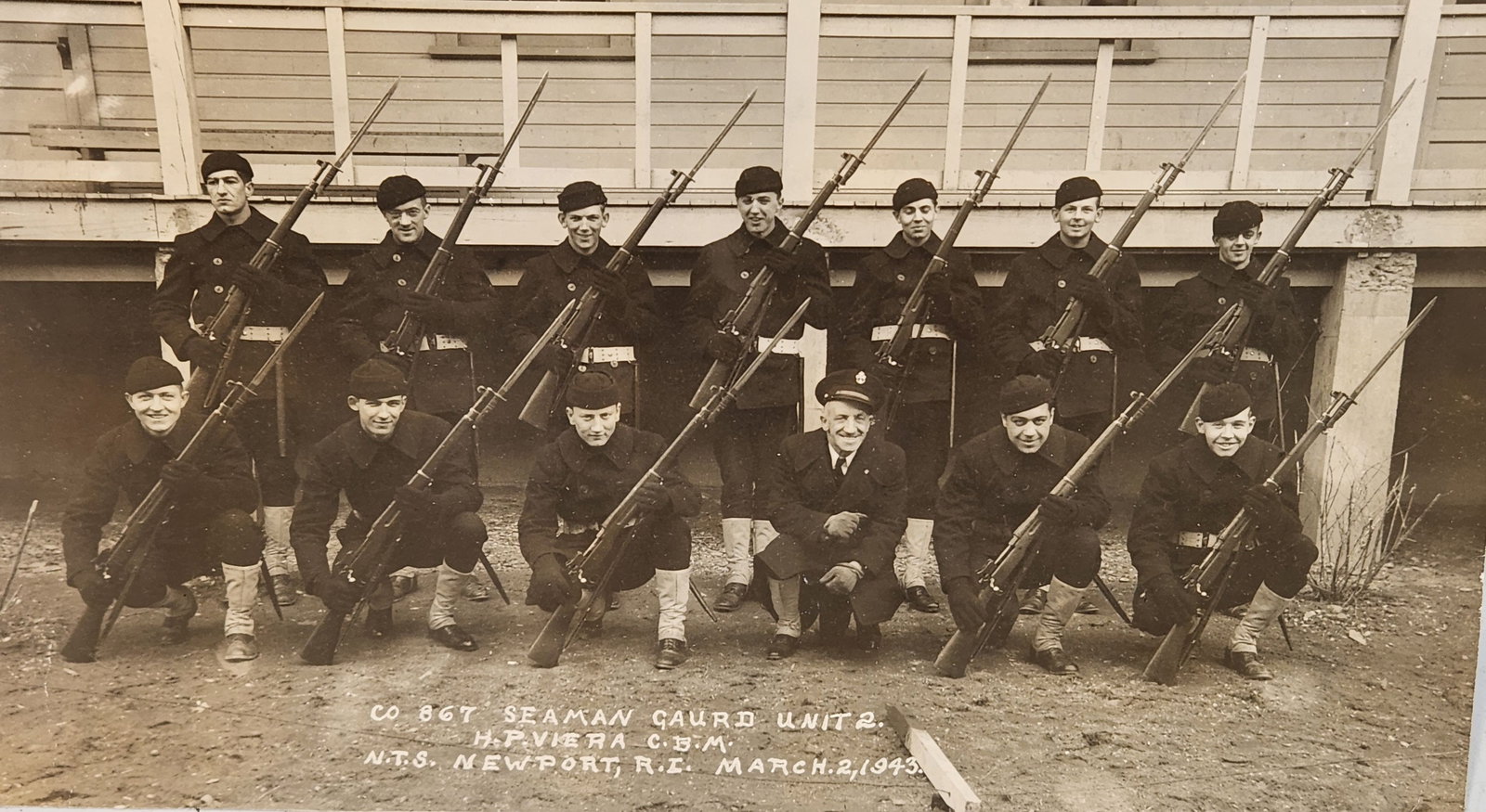 Vintage 1943 Seaman Guard Unit Photograph - Newport, RI (1 of 7)
