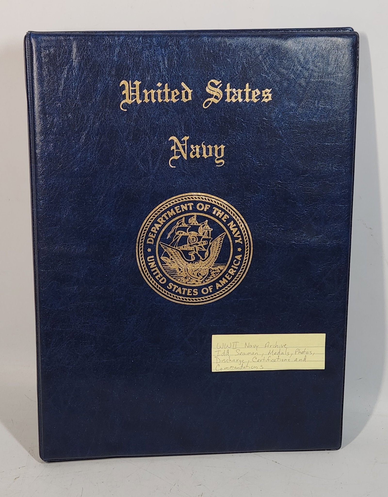WWII US Navy Archive Binder - Medals, Photos, Documents (1 of 15)