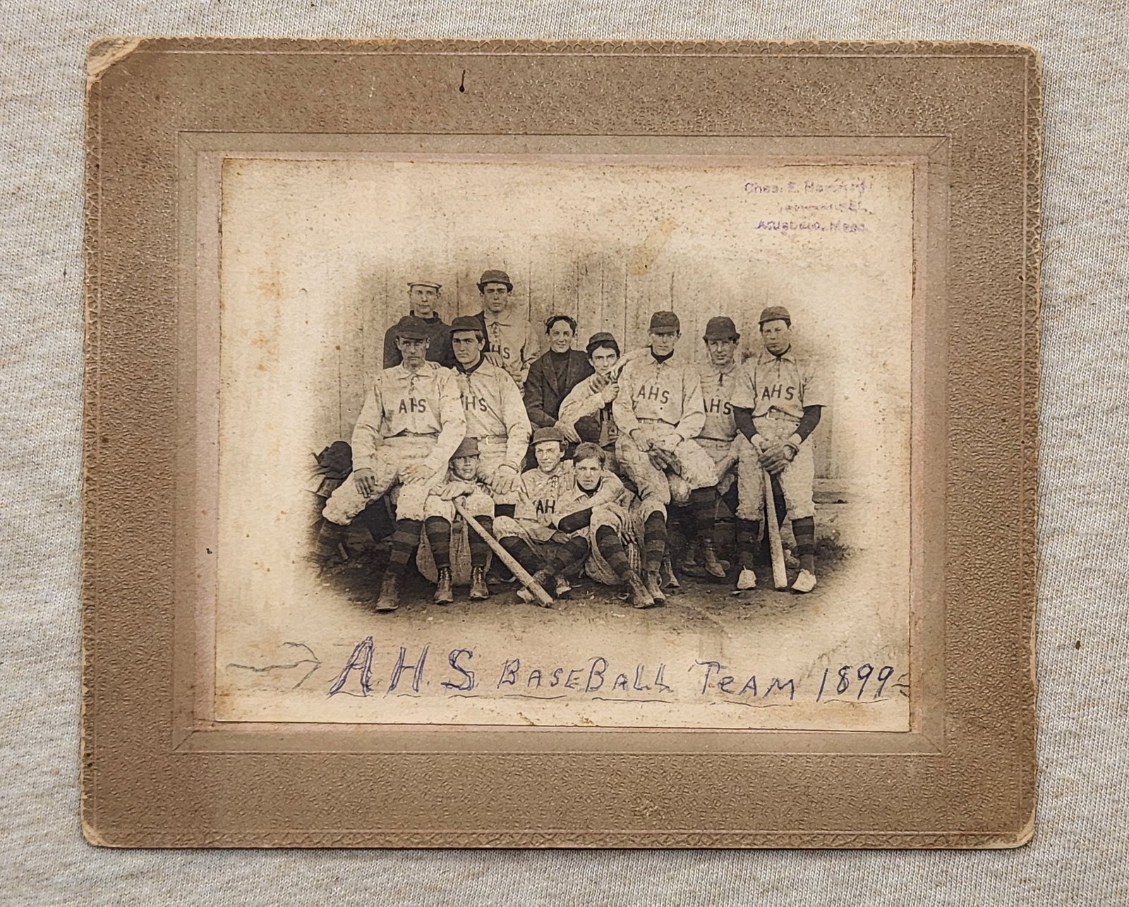 Antique 1899 AHS Baseball Team Photo - Framed (1 of 8)