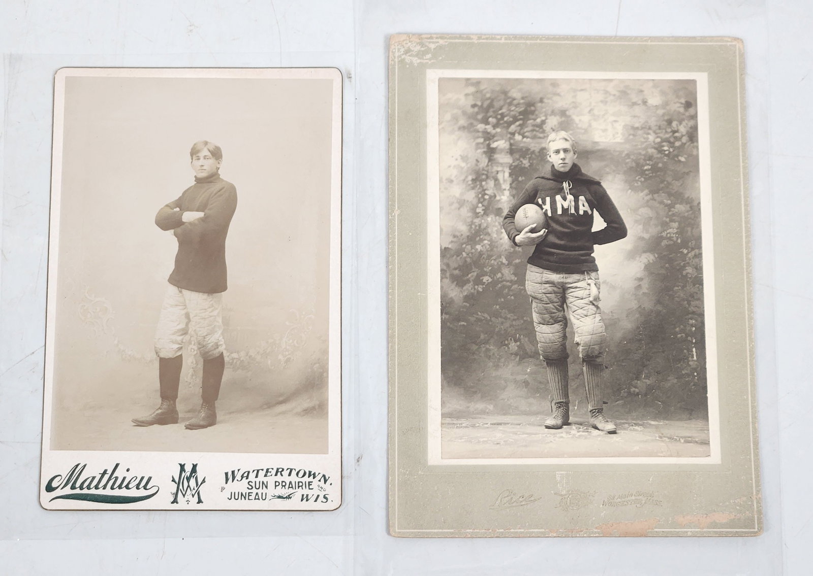 Vintage Football Player Cabinet Card Photos - HMA, Highland Military (1 of 7)