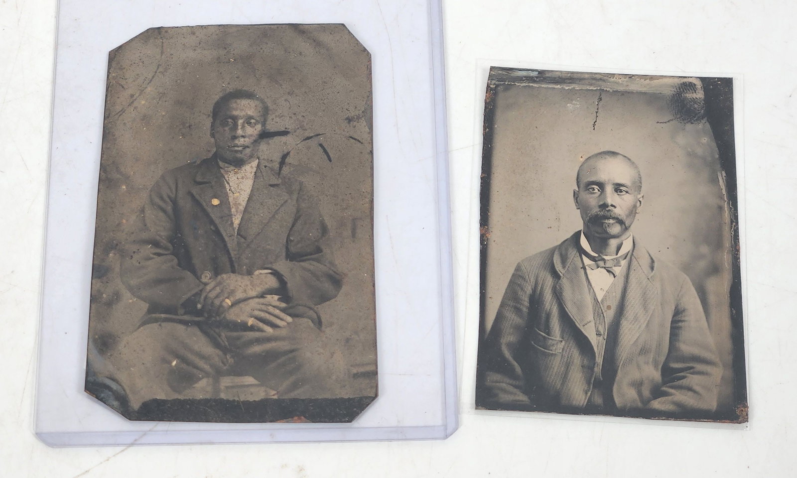 Antique Tintype Photos - Two African American in Suits (1 of 7)