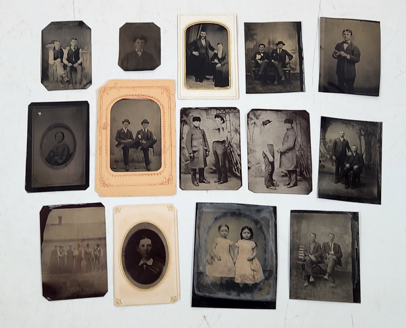 Antique Tintype Photographs - Portraits, Metal Plates, Lot of 15 (1 of 8)