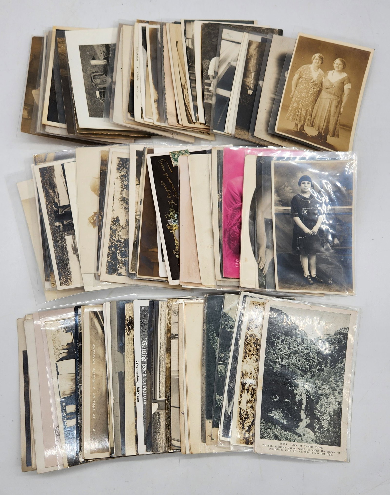 Vintage Black & White Photo & Postcard Rppc Lot - Albion, MI & D.C.: This collection features an assortment of vintage black and white photographs and postcards. The images include portraits of individuals and groups, as well as landscapes and scenes from various locat