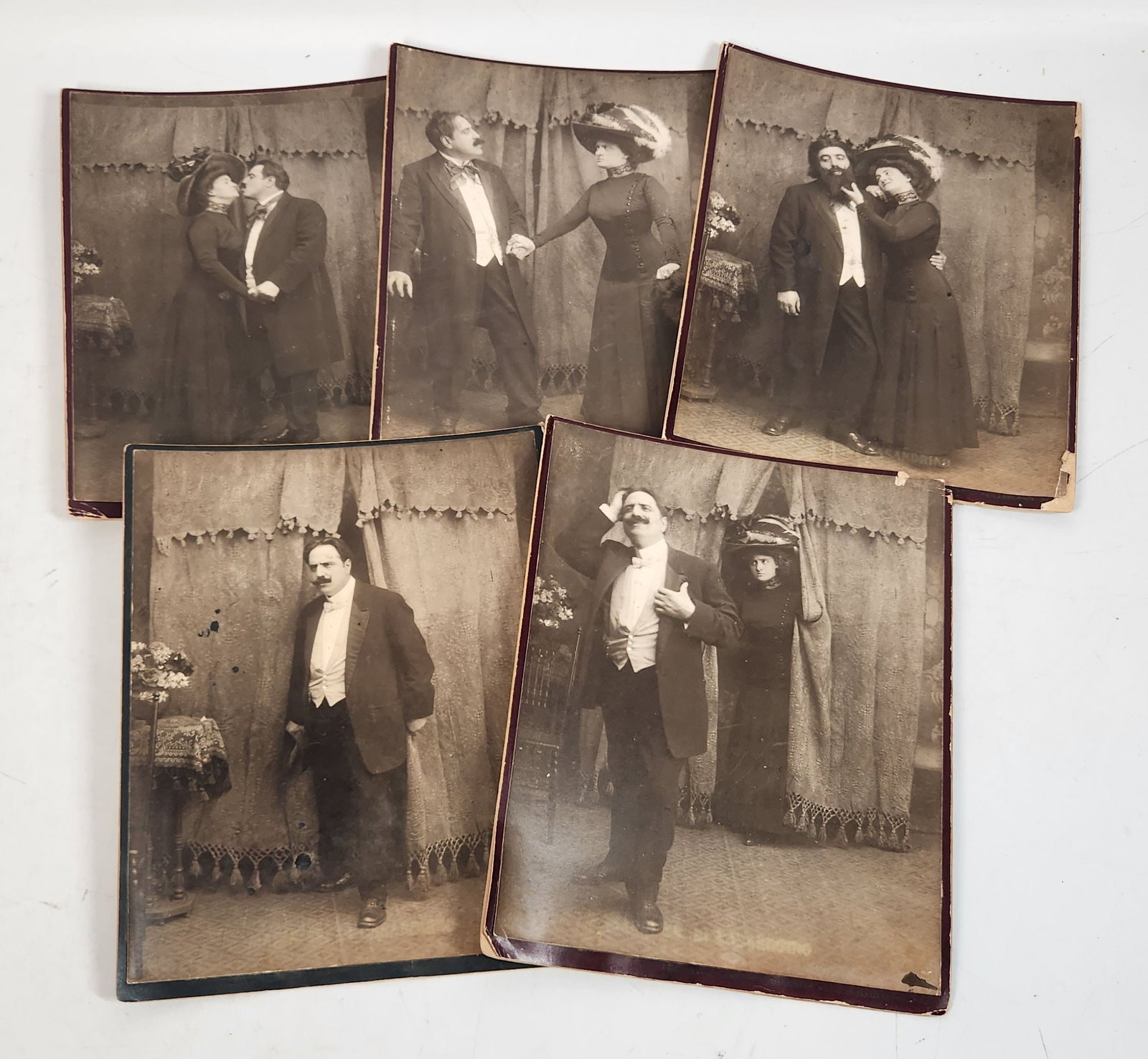 Vintage Theatrical Couple Photograph Prints - Set of 5 (1 of 7)