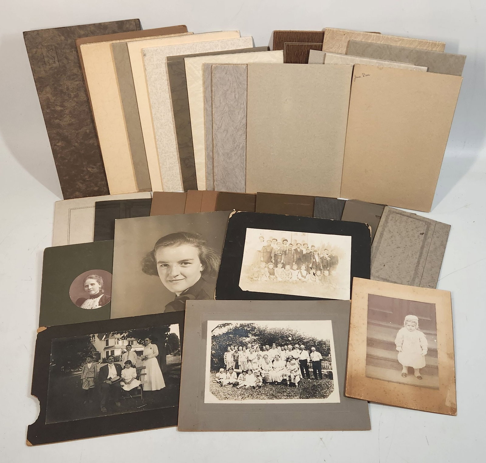 Antique Framed Sepia Photographs & Vintage Photo Sleeves - Early 20th C. (1 of 8)