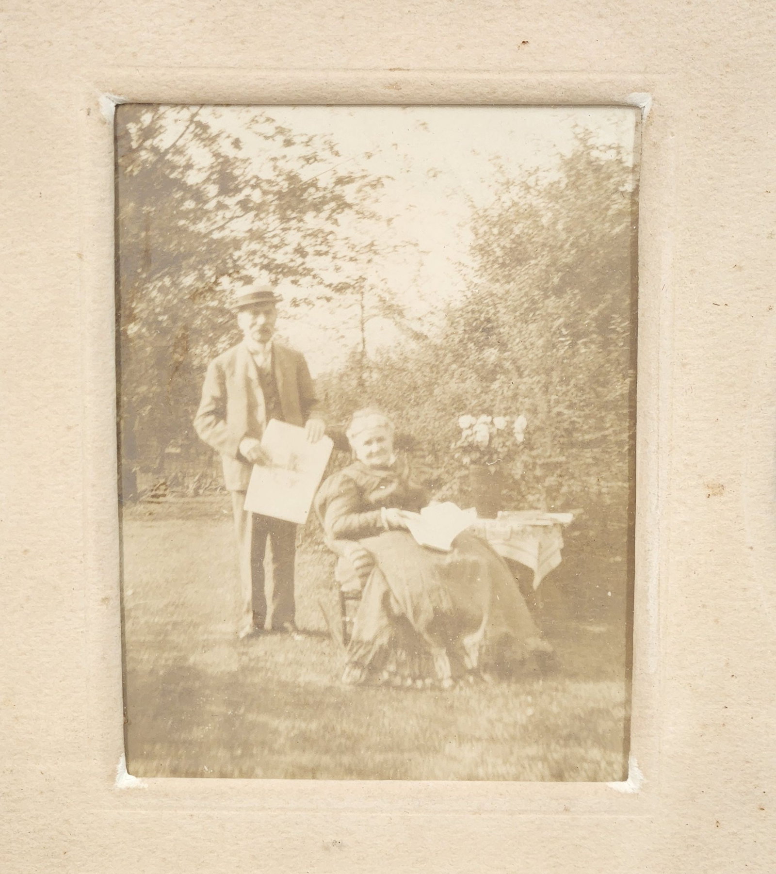 Antique 1861 Framed Photo Collage - John Tranell, Harriet Bailey (1 of 7)