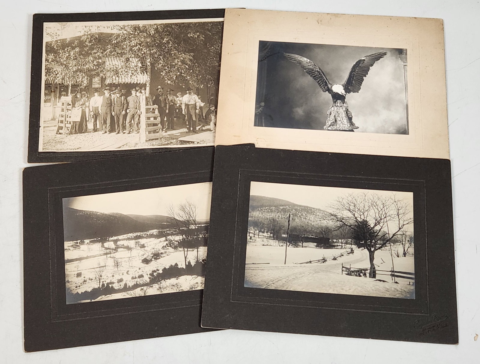 Vintage Rocher Bros Photographs - Eagle Statue & Winter Landscapes (1 of 8)