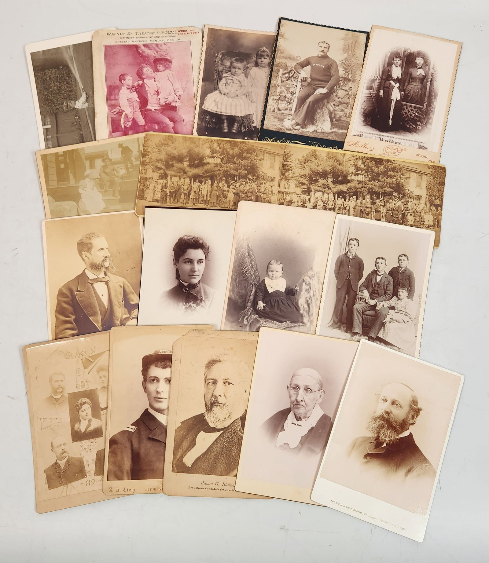 Antique 19th Century Cabinet Card Photograph Lot - Portraits & Scenes (1 of 11)