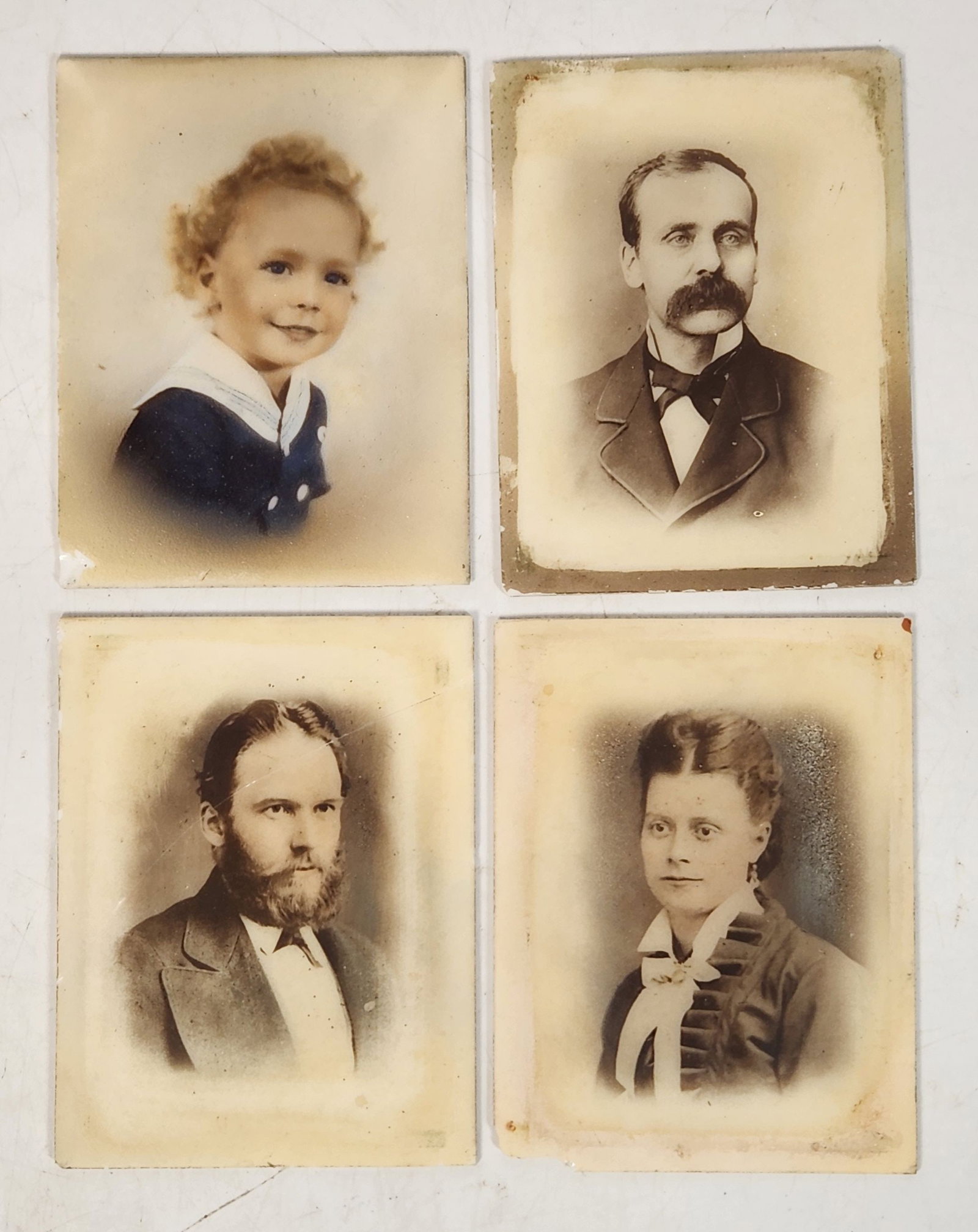 Vintage Portrait Photographs - Young Boy, Man, Woman - Set of 4 (1 of 7)