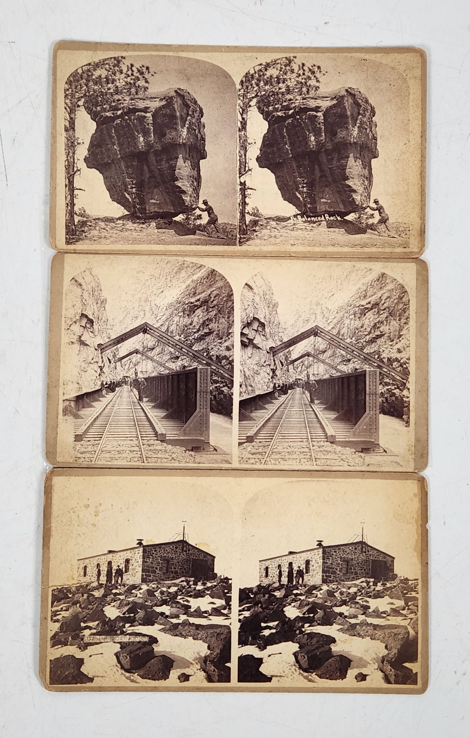 J.L. Clinton Stereo View Cards - Colorado Scenery Lot of 3 (1 of 6)