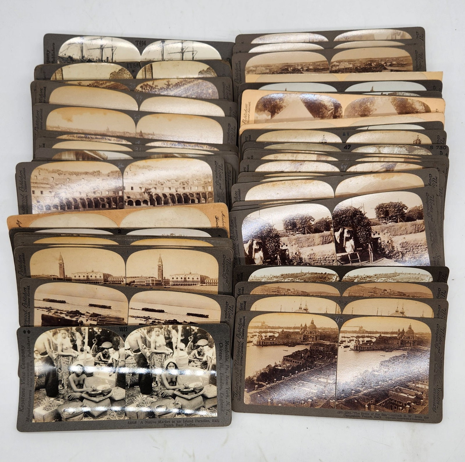 Keystone Underwood Antique Stereoview Cards - World Scenes (1 of 6)