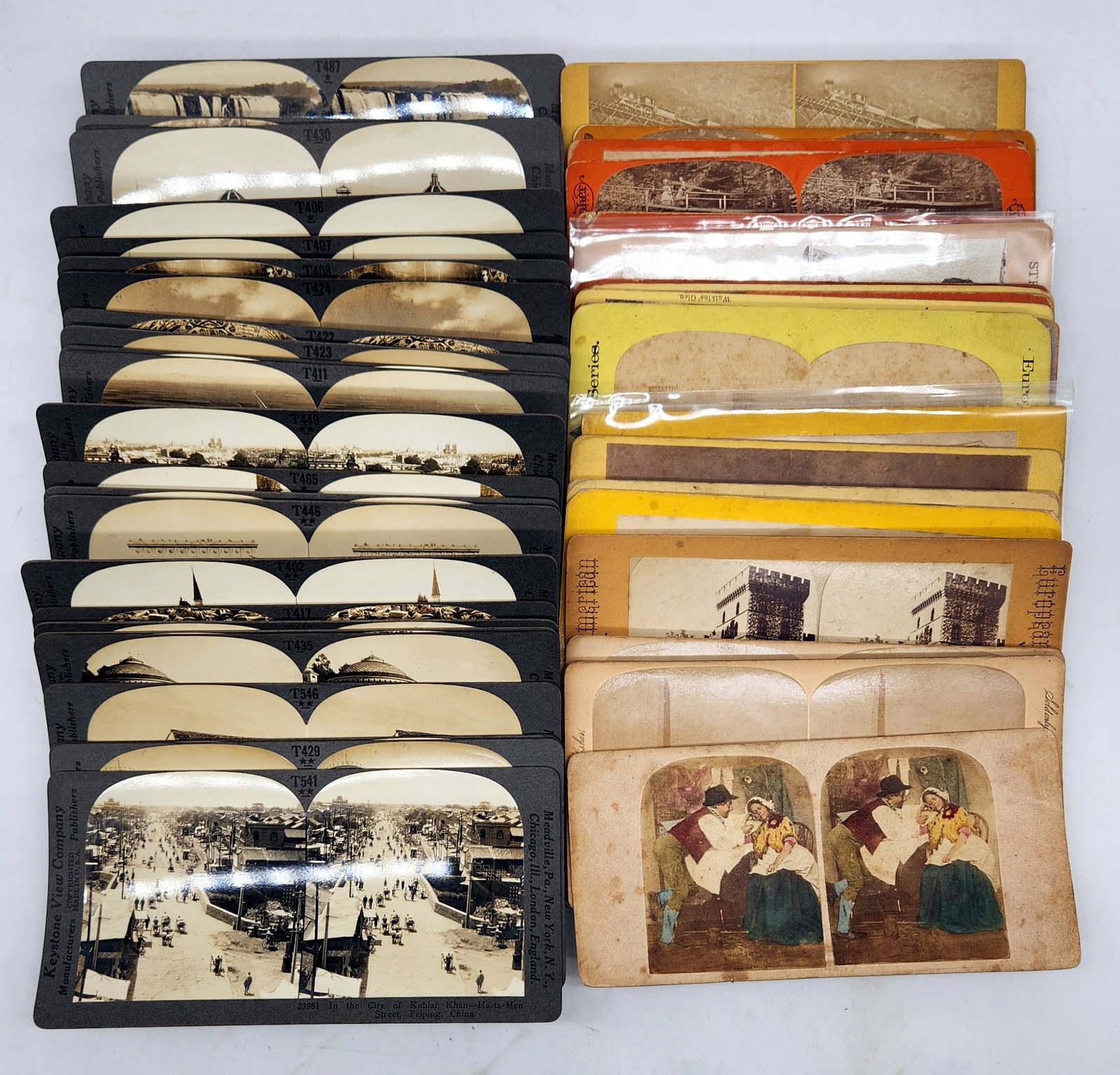Antique Keystone Stereoview Cards - Lot of 42 Vintage Views (1 of 6)