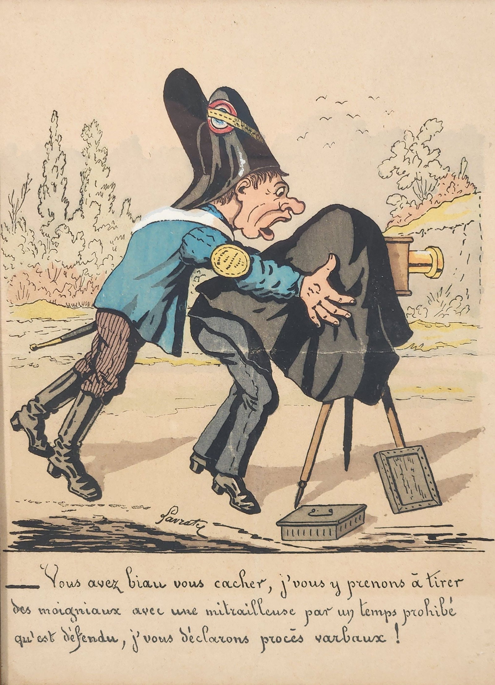 Favraty Signed Cartoon Art Print - Framed (1 of 6)