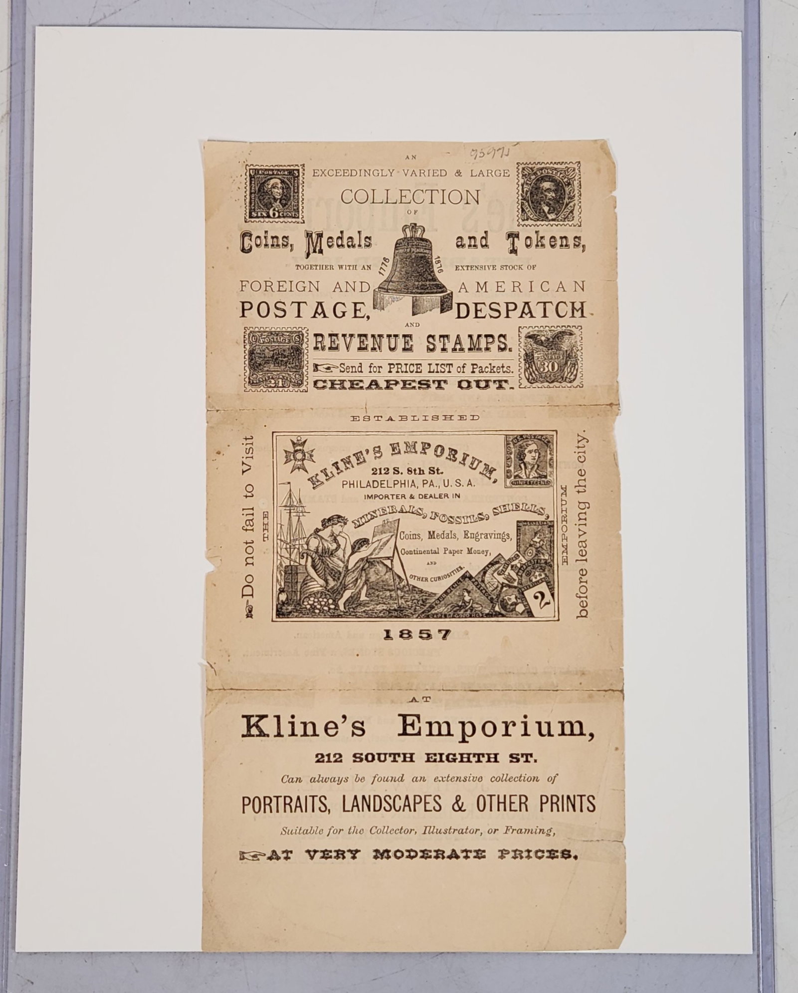 Kline's Emporium Advertising Paper - Philadelphia, PA (1 of 9)