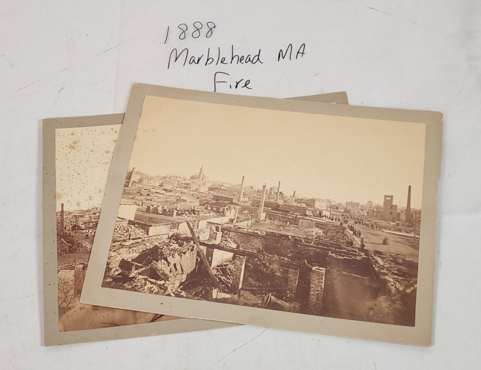 Antique Marblehead MA Fire Photographs - 1888 Disaster (1 of 6)
