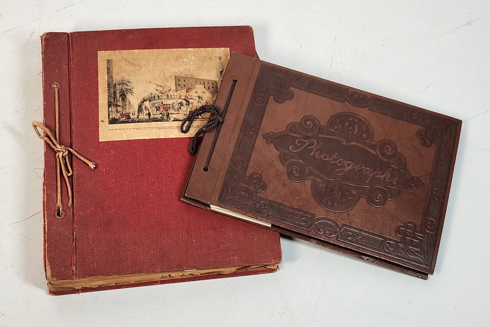 Vintage Photo Albums - Red & Brown with B/W Photos (1 of 17)