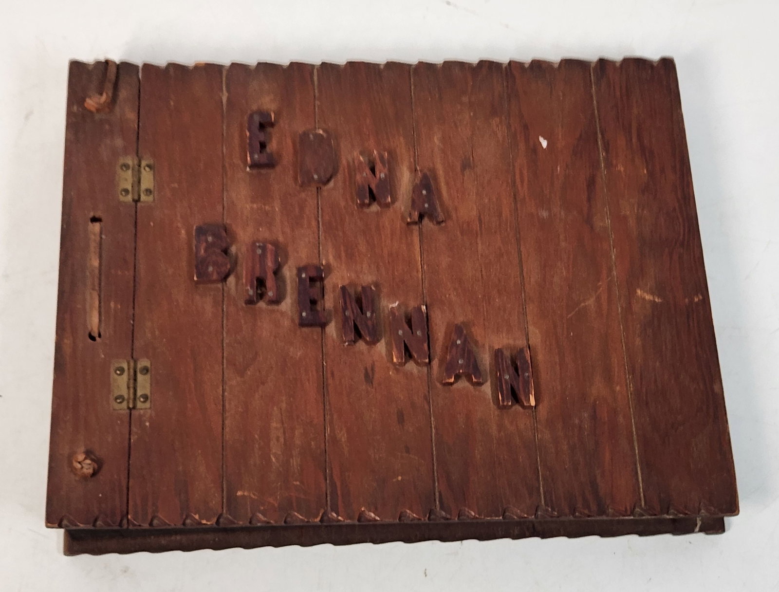 Vintage Wood Plank Photo Album - Edna Brennan (1 of 15)