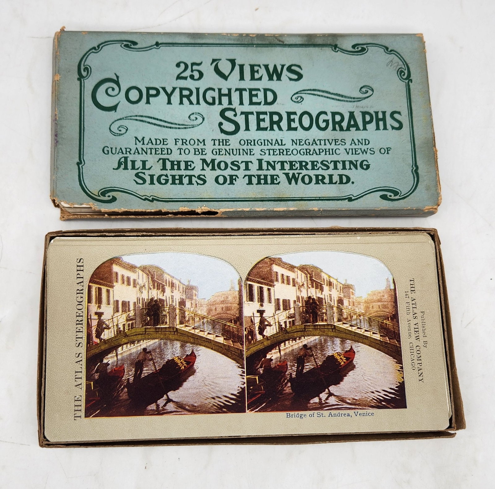 Atlas View Company Stereographs - Vintage Set of 25 Views (1 of 8)