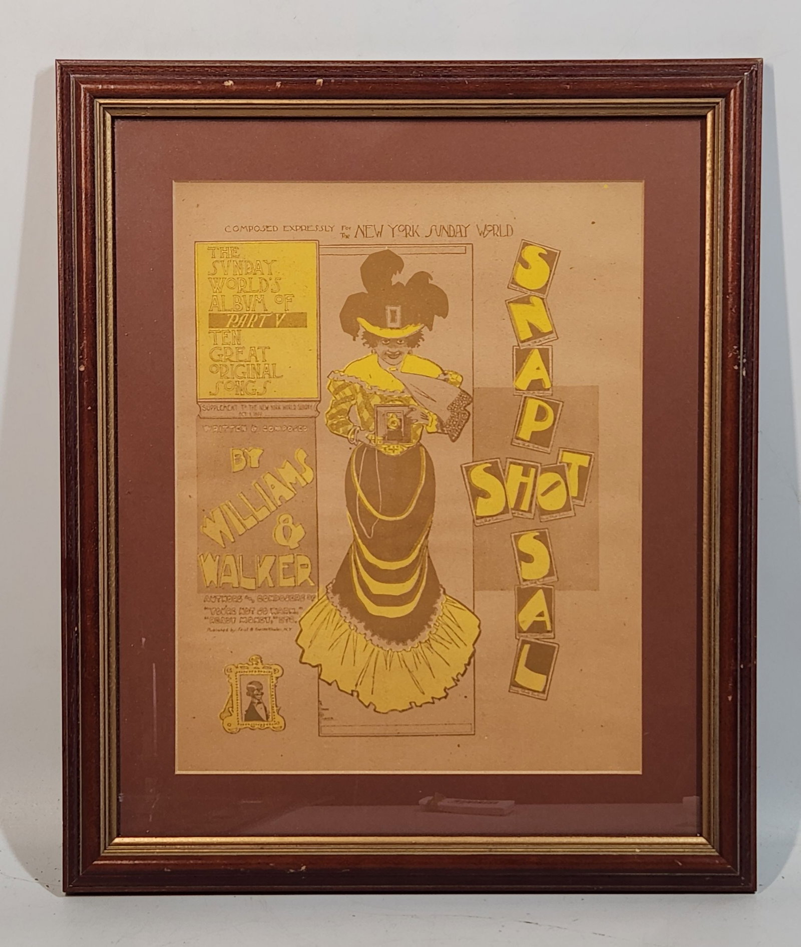 Vintage Snapshot Sal Sheet Music - Framed Williams & Walker (1 of 8)