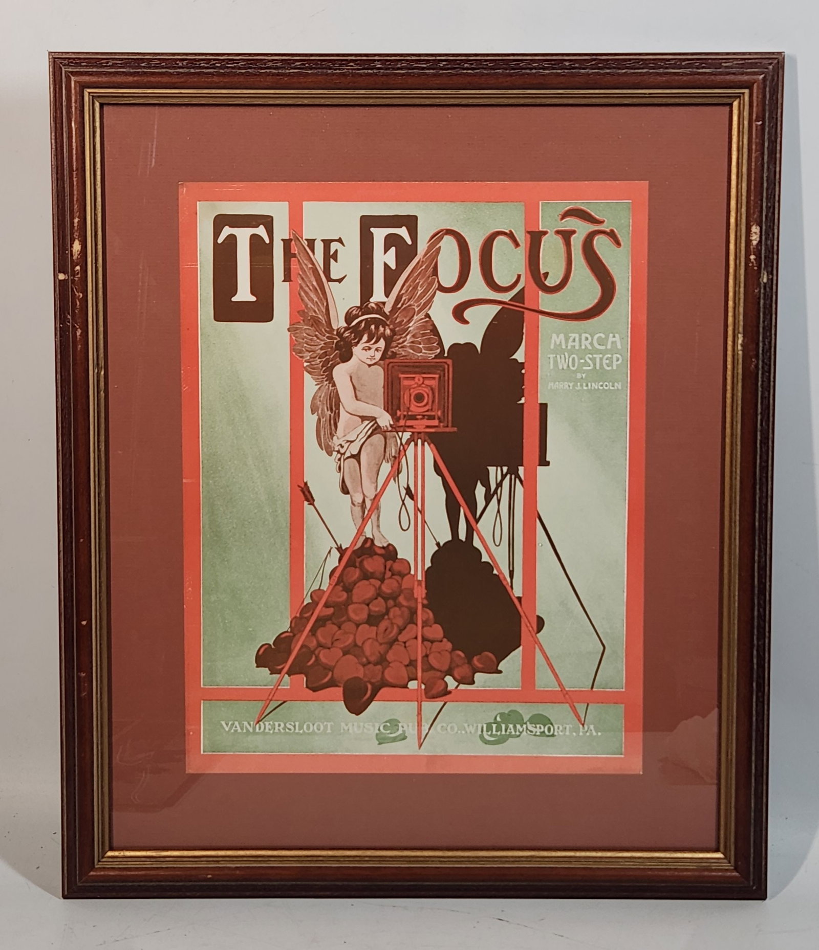 Vintage "The Focus" Sheet Music Cover Art - Framed (1 of 8)