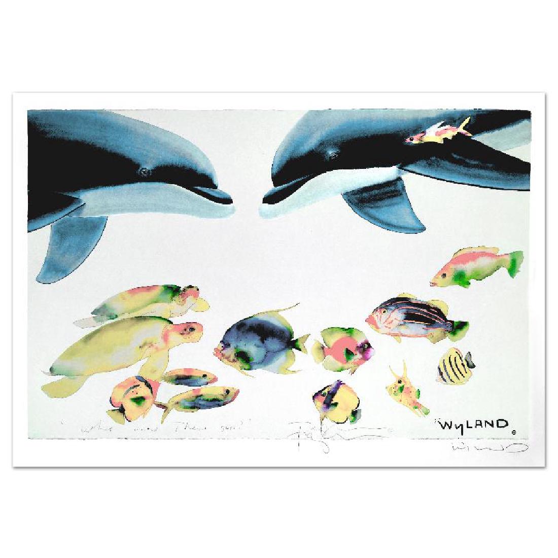 Who Invited These Guys? by Wyland & Taylor: Journey into an underwater world of lifelike imagery and captivating color with this breathtaking collaboration between artists Tracy Taylor and Wyland! "Who Invited These Guys?" is a limited edition 
