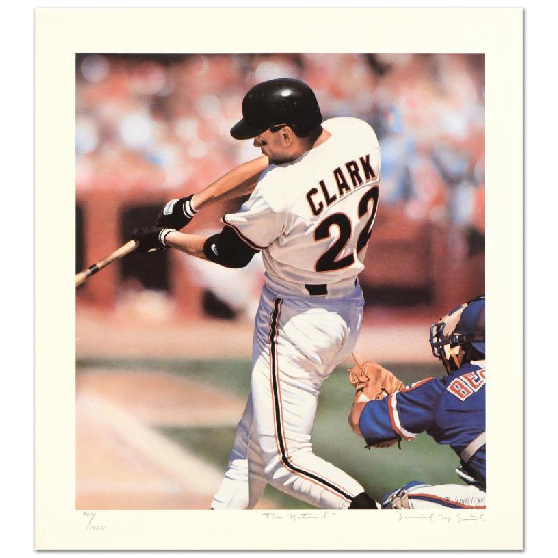 The Natural (W. Clark) by Smith, Daniel M.: "The Natural (Will Clark)" is a limited edition lithograph on paper dated (1989) by Daniel M. Smith, numbered and hand signed by the artist! Includes Certificate of Authenticity! Measures approx. 18"