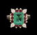 2.75 ctw Emerald, Ruby, and Diamond Ring - 14KT White - 2