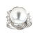 14.11 ctw South Sea Pearl and Diamond Ring - 18KT White