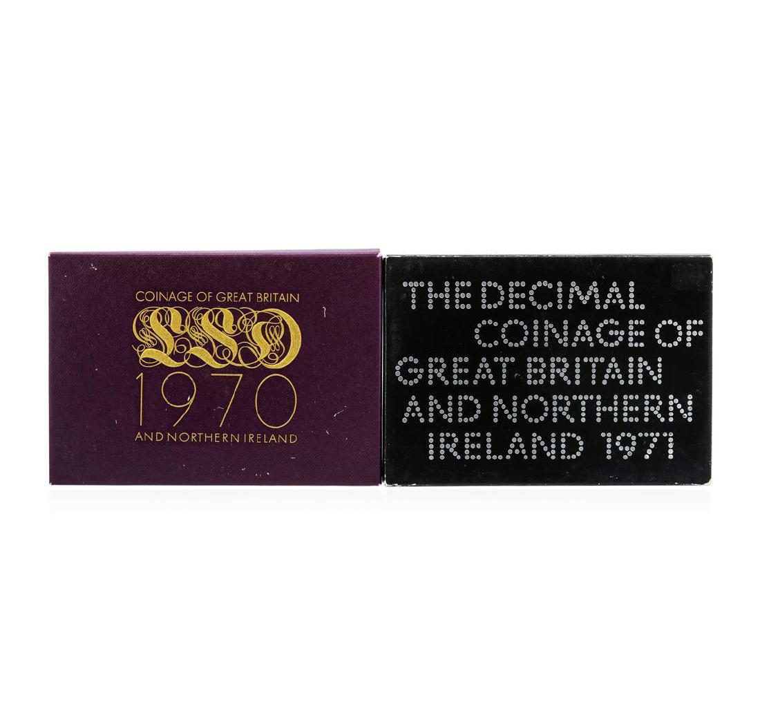 1970-1971 Coinage of Great Britain and Northern Ireland: One 1970-1971 Coinage of Great Britain and Northern Ireland Proof Set