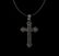 0.45 ctw Black Diamond Pendant and Rubber Cord - 18KT