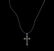 0.45 ctw Black Diamond Pendant and Rubber Cord - 18KT - 2