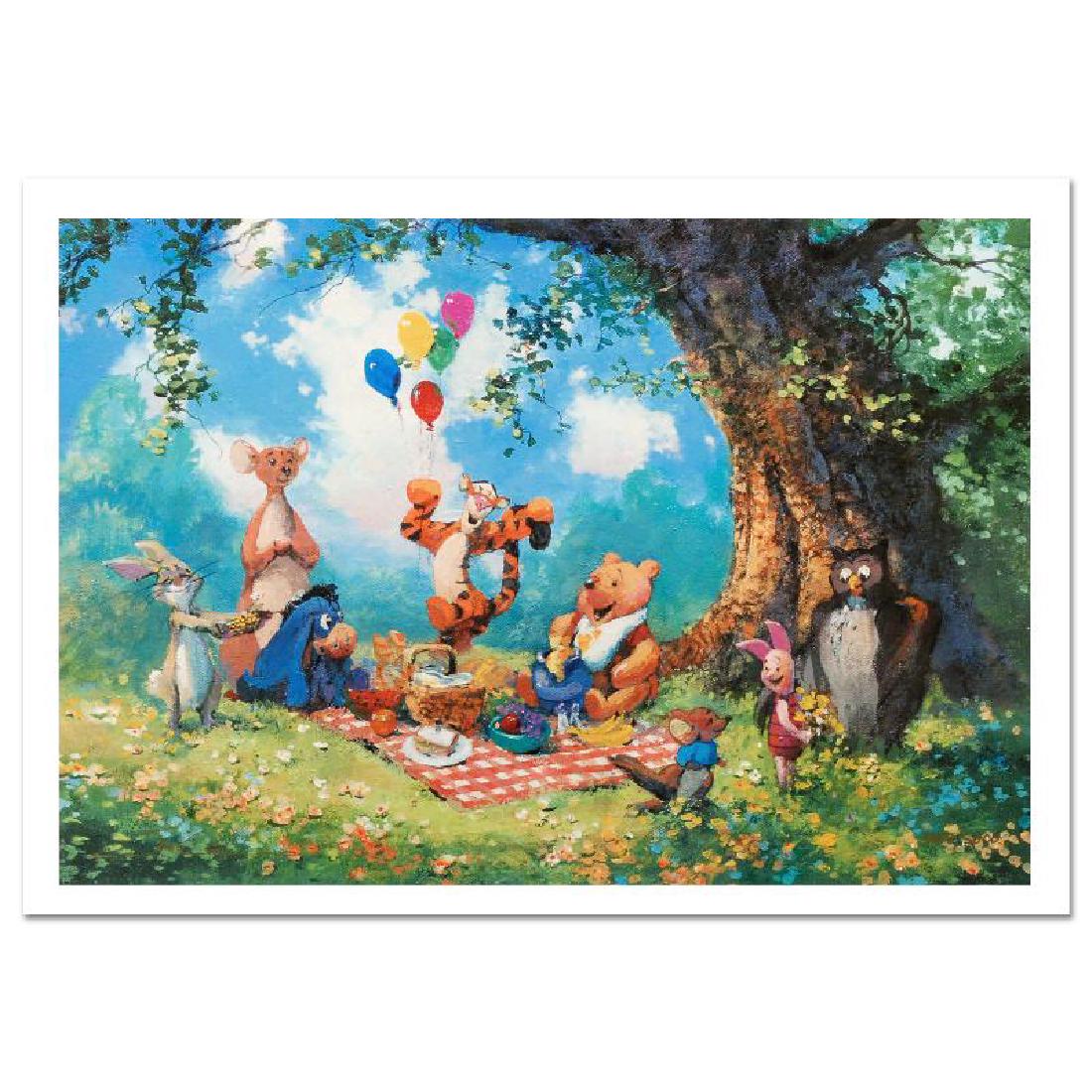 Splendiferous Picnic: Combining his unique style with Disney's contemporary classic Winnie the Pooh characters, James Coleman created yet another masterpiece. "Splendiferous Picnic" is a limited edition lithograph on paper