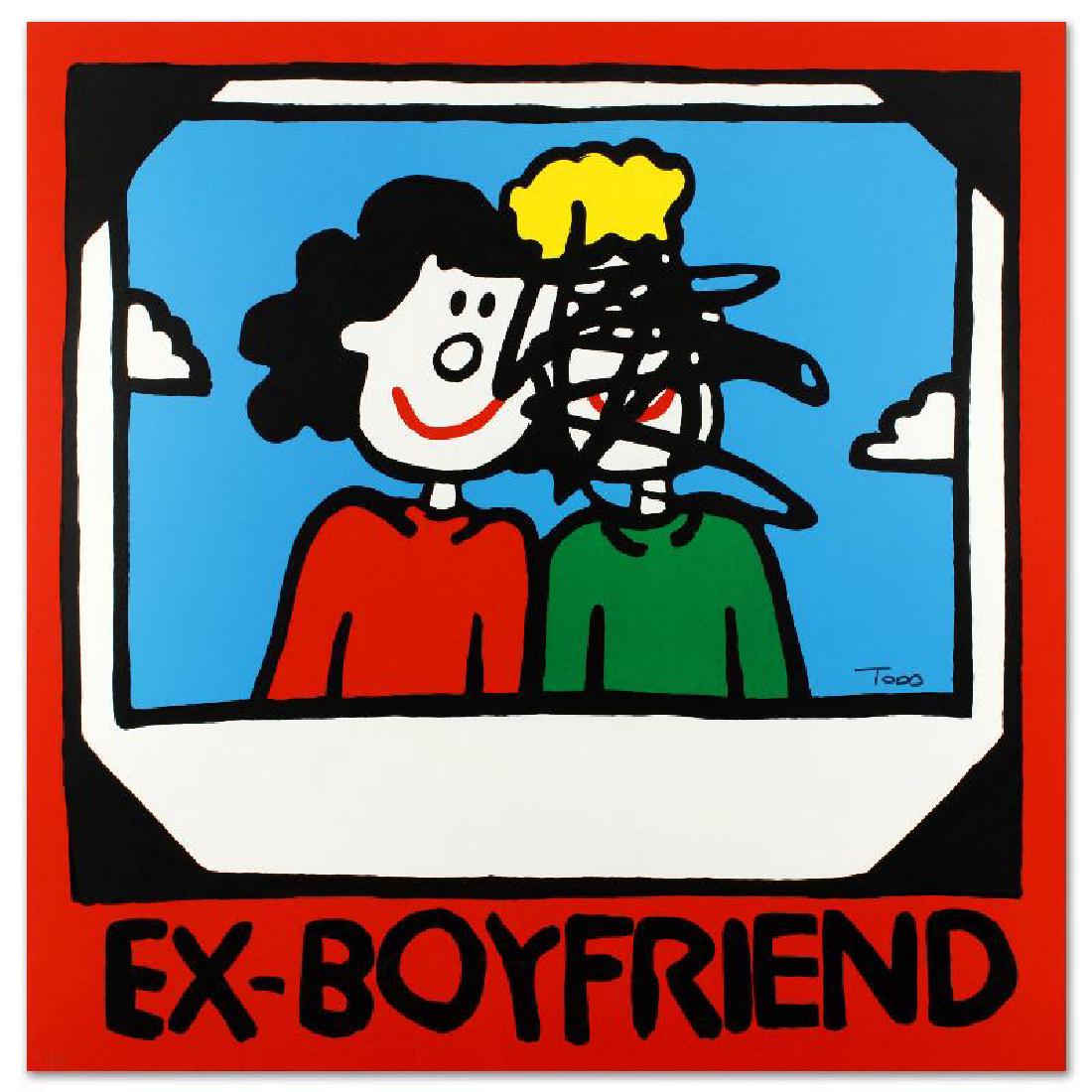 Ex-Boyfriend: Pop artist Todd Goldman is known all across the globe for his whip-smart and wickedly funny puns and pictures! "Ex-Boyfriend" is a limited edition lithograph on paper, numbered and hand signed by Todd