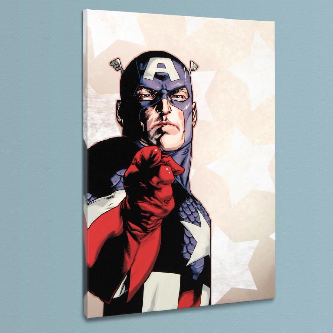 New Avengers #61: A piece of comic book history, this limited edition, from original art by Stuart Immonen, depicts the classic character Captain America. Stuart Immonen is a Canadian comic book artist. He is best know