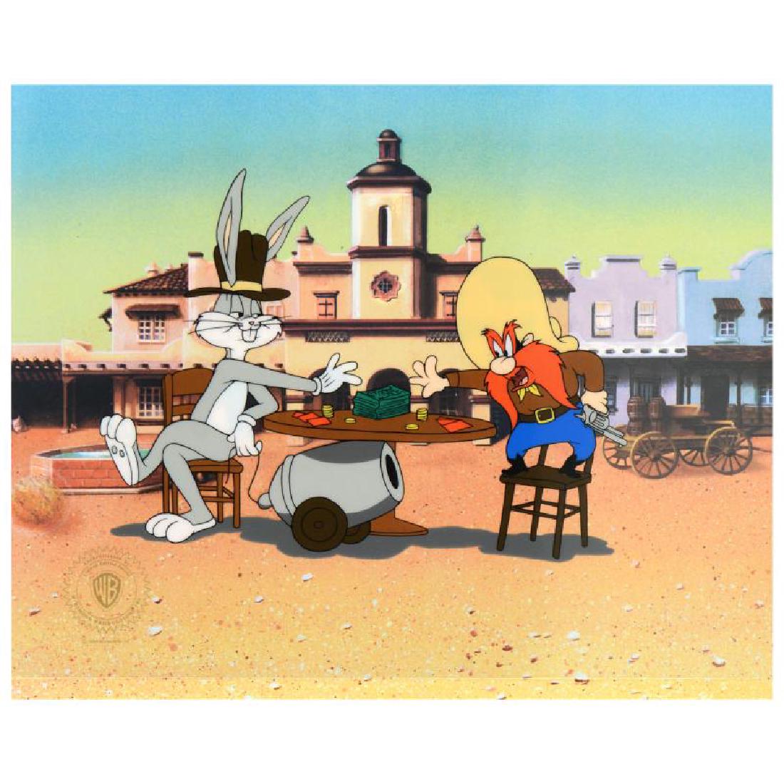 Loaded Hands: "Loaded Hands" is a limited edition sericel with background (dated 1992), bearing the official seal of authentication from Warner Bros.! Also, includes Certificate of Authenticity! Measures approx. 13
