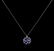 1.68 ctw Blue Sapphire and Diamond Pendant With Chain - - 2