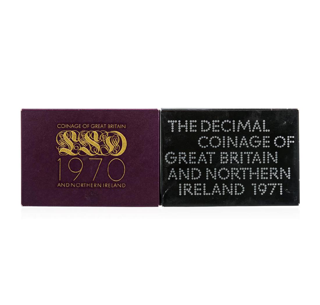 1970-1971 Coinage of Great Britain and Northern Ireland: One 1970-1971 Coinage of Great Britain and Northern Ireland Proof Set