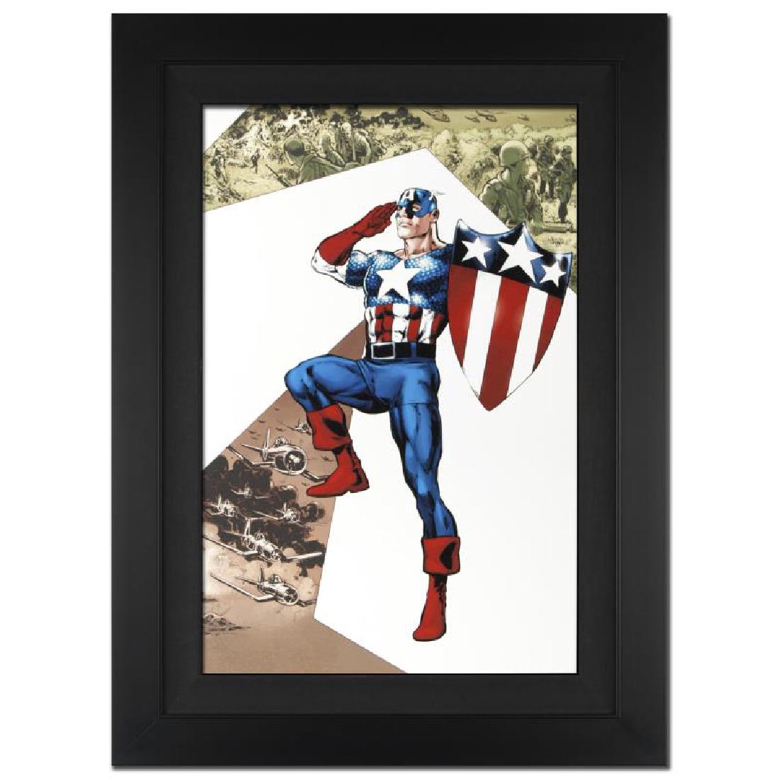 Captain America Corps #2: A piece of comic book history, this limited edition, from original art by Phil Jimenez, depicts a heroic Captain America. Initially working for DC Comics, Phil Jimenez signed an exclusive contract wit
