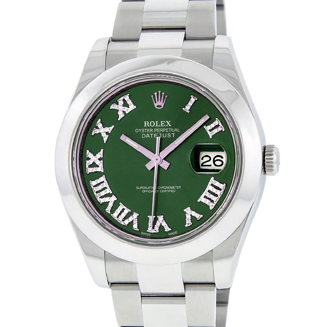 Rolex Stainless Steel DateJust Men's Watch: One Mens Rolex Datejust 2 Polished Bright with Shiny Finish, Serviced & Electronically Tested, Stainless Steel Case:41mm, Stainless Steel Crown, Bezel: Stainless Steel Smooth Bezel, . Crystal: Synthet