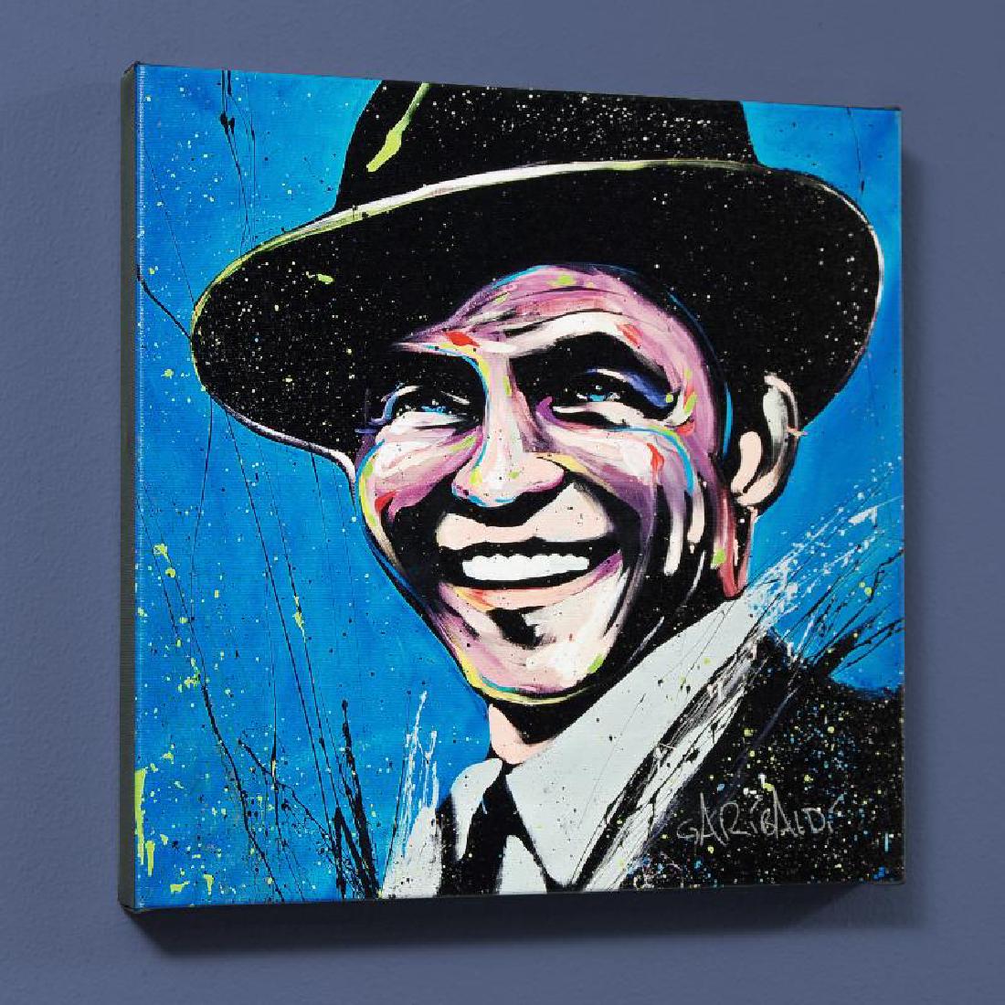 Frank Sinatra (Blue Eyes): Combining his passions for music and art, David Garibaldi creates stunning visual poetry. "Frank Sinatra (Blue Eyes)" is a limited edition giclee on stretched canvas, numbered from the miniature serie