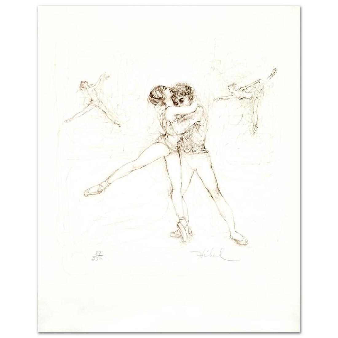 Pas de Deux: "Pas de Deux" is a limited edition lithograph on paper, numbered and hand signed by Edna Hibel (1917-2014). Includes Certificate of Authenticity! Measures approx. 12.5" x 15.5" (with border), 11" x 11