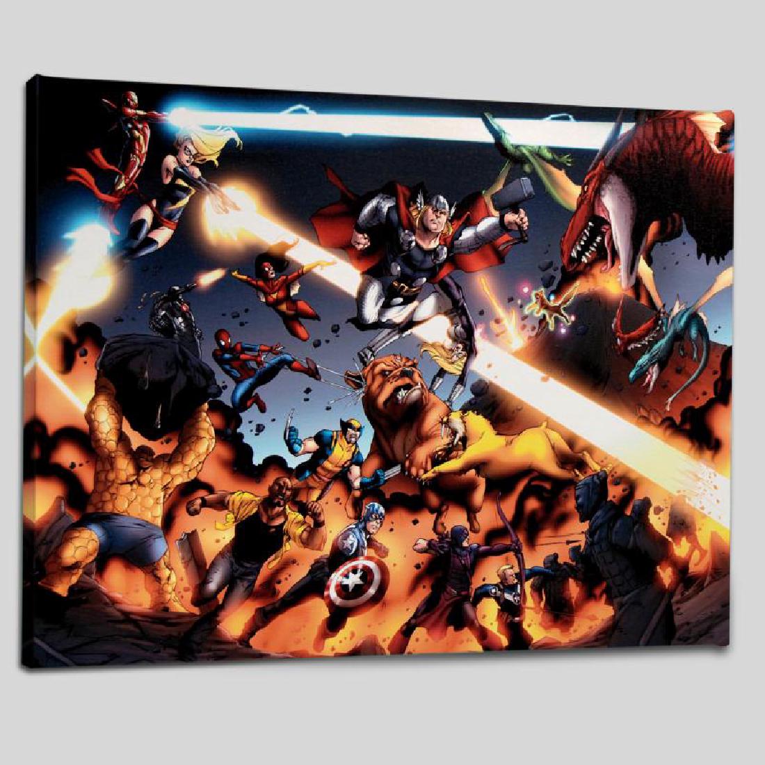 I Am An Avenger #4: A piece of comic book history, this limited edition, from original art by Daniel Acuna, depicts Thor and the Avengers. Spanish artist Daniel Acuna cites artists like Jack Kirby and Simon Bisley as his