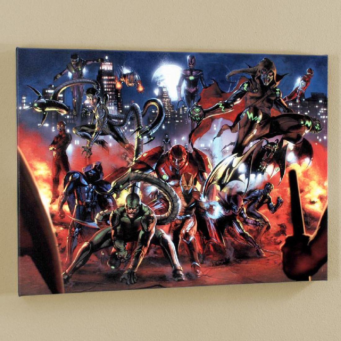 Secret War #3: A piece of comic book history, this limited edition, from original art by Gabriele Dell'Otto, depicts Scorpion, Shocker, Hobgoblin, Doctor Octopus, and Grim Reaper. In 1998 Dell'Otto started collabora