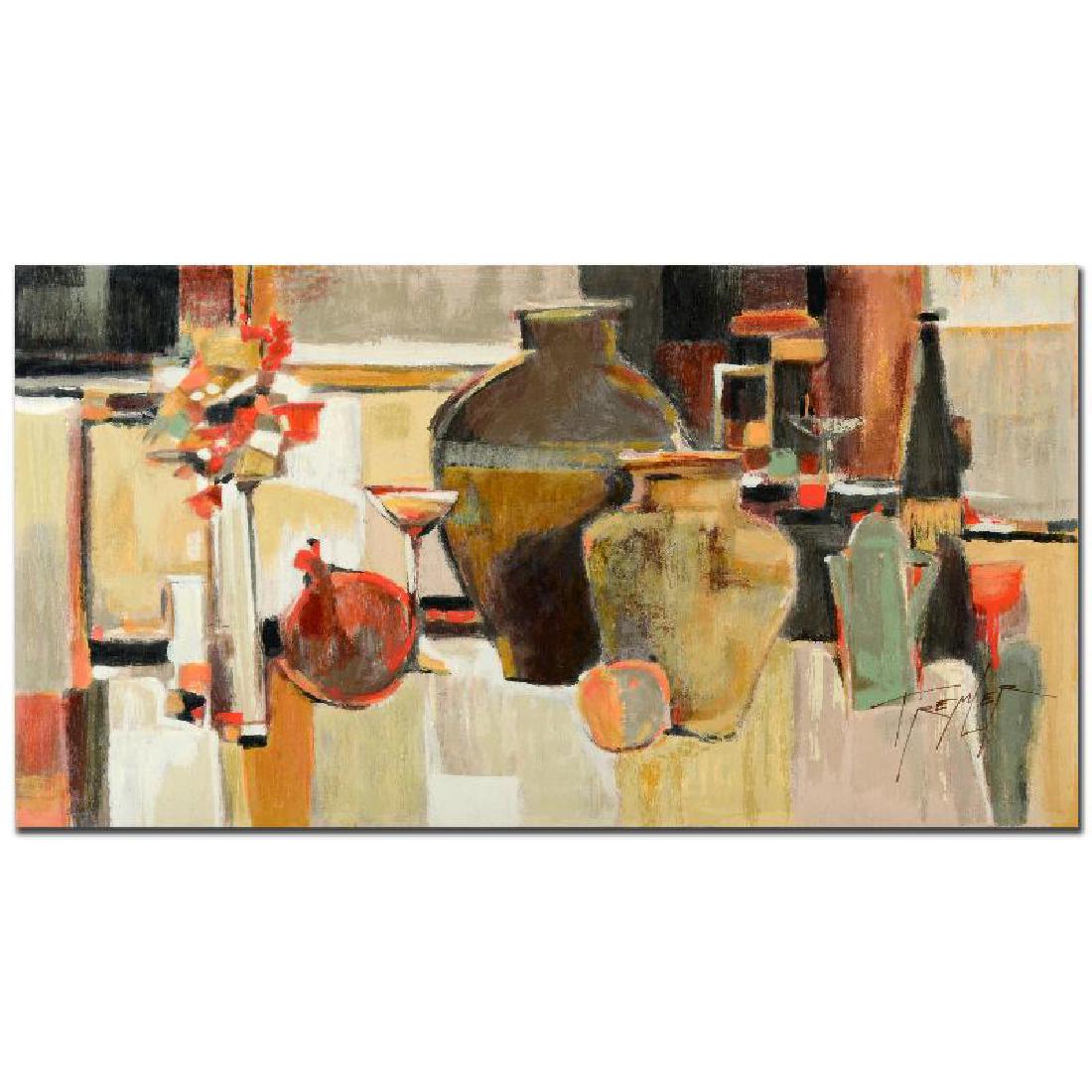 Amphora: By blending captivating colors and remarkable imagery, Yuri Tremler creates flowing scenes. "Amphora" is a limited edition serigraph on wood panel, numbered and hand signed by Tremler! Includes Certif