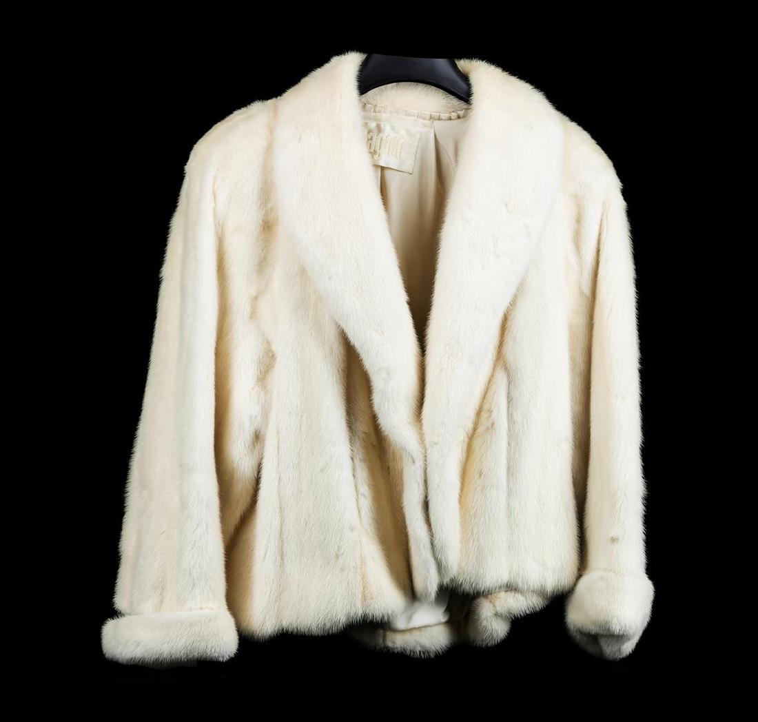 Natural White Mink Jacket: One Natural White Mink Jacket from iMagnum medium length: 25" long. Price new retail: $4000
