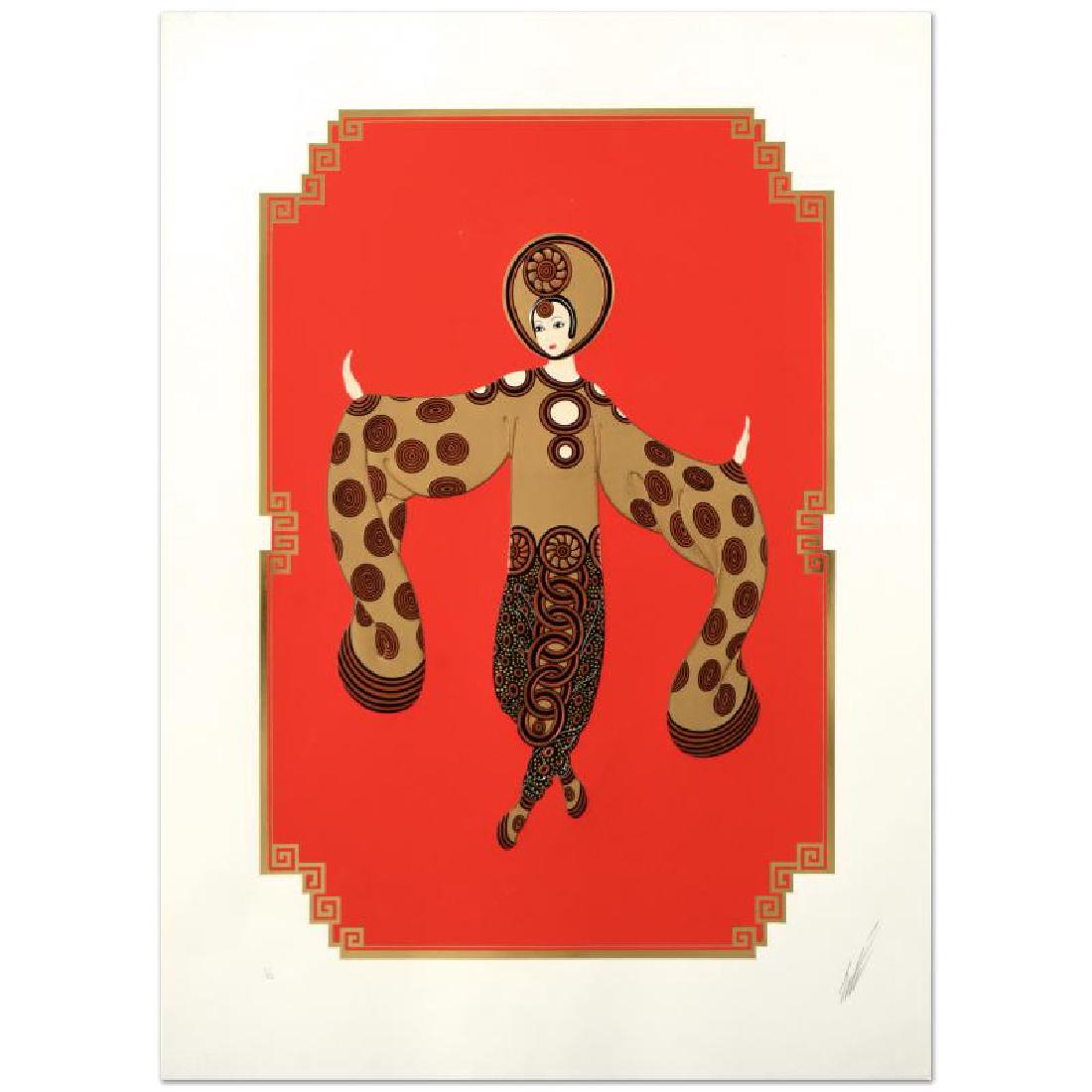 Willow Tree by Erte (1892-1990): "Willow Tree" is a limited edition serigraph on paper, numbered and hand signed by the artist. Includes Certificate of Authenticity! Measures approx. 20.5" x 28.5" (with border), 16" x 24" (image). **