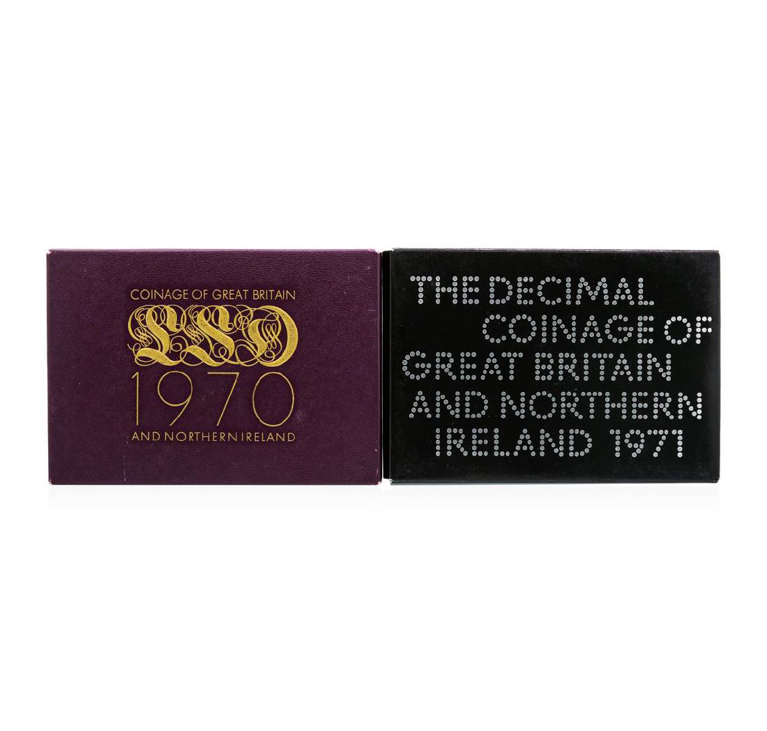 1970-1971 Coinage of Great Britain and Northern Ireland: One 1970-1971 Coinage of Great Britain and Northern Ireland Proof Set