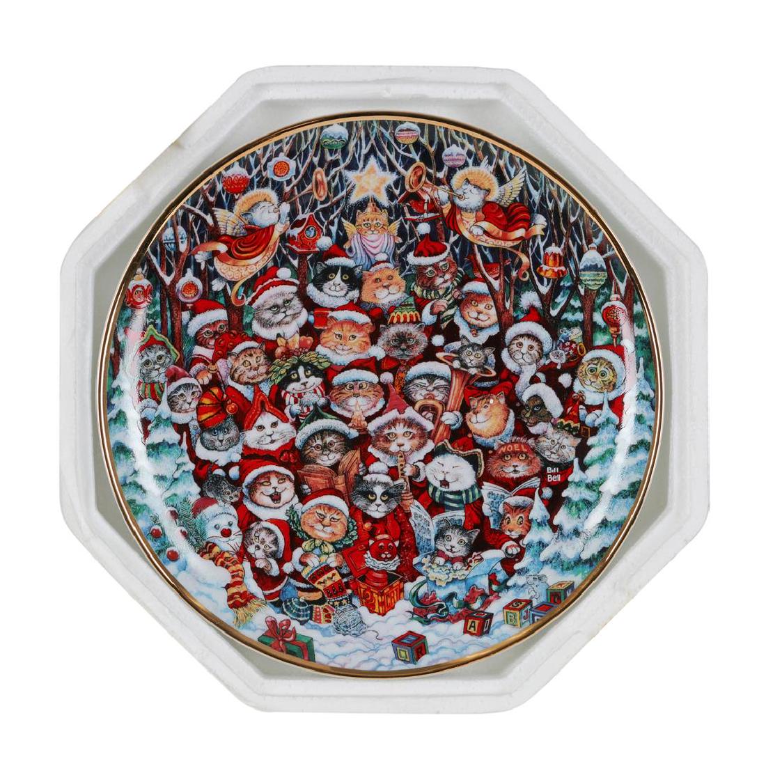 Bill Bell "Santa Claws" Collector Plate from the: One Bill Bell "Santa Claws" plate from the Franklin Mint. The plate is numbered B1390 and is in mint condition with gold trim and vivid colors.