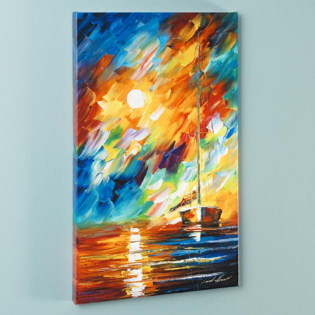 Rainbow Sky by Afremov, Leonid: Leonid Afremov's masterful use of color and texture make his paintings unique collectibles that are sure to brighten any wall. "Rainbow Sky" is a limited edition giclee on stretched canvas, numbered i